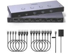 UGREEN 8K@60Hz HDMI KVM切替器 4コンピュータ用 4USB