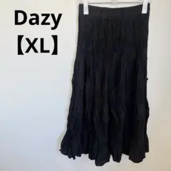 Dazy ブラック フレアスカート 【XL】 ウエストゴム 大人 かわいい