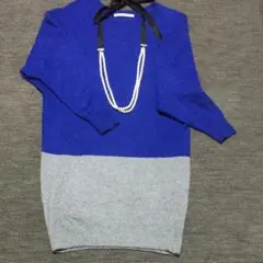 お値下げしました！アンゴラ混ニットミニ丈ワンピース