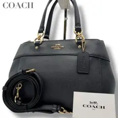 美品✨コーチ 2way ショルダーバッグ ミニブルック キャリーオール 濃紺
