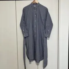 ユニクロ　コットンストライプシャツワンピース　Mサイズ
