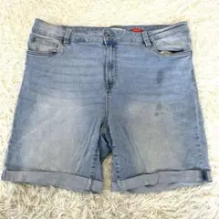 バミューダ デニムパンツ ハーフパンツ 大きいサイズ 3L 2XL ストレッチ