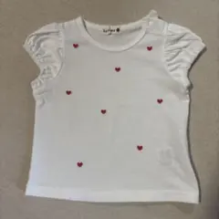 branshes ハート刺繍 フリル袖 Tシャツ 80cm