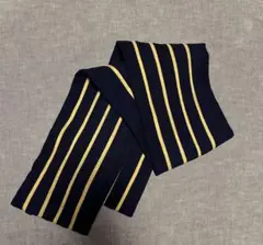 英国製 ウールスクールマフラー ネイビー