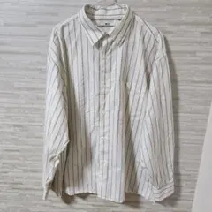 【XL】UNIQLO:C ブロードオーバーサイズシャツ ストライプ