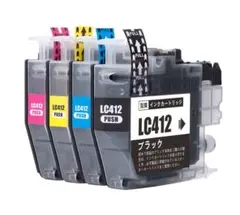 LC412-4PK 4色セット ブラザー 互換　インクカートリッジ ICチップ付のサムネイル