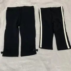 新品未使用　ブラックレギンス7分丈サイズ90cmと100cmの2点セット