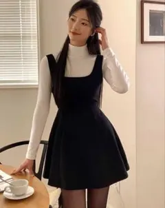 SHEIN ワンピース ノースリーブ ブラック