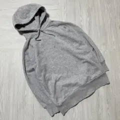 GU ジーユー フード付きパーカー トレーナー　グレー　裏起毛　Ｌ