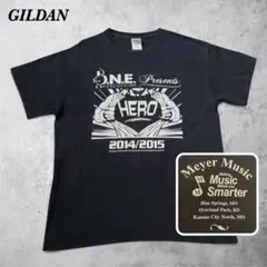 Meyer Music Tシャツ L 黒 両面プリント ミュージック古着フェード