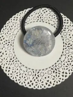 ハンドメイド レジン ヘアゴム 紫陽花 No.51 - メルカリ