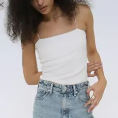 CLANE　THIN CORD CAMISOLE　ホワイトのサムネイル