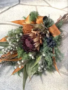 ボタニカルスワッグ　ドライフラワー　ブーケ　インテリア　カフェ風　スワッグ　装飾