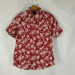アロハシャツ TWO PALMS 開衿 レッド Sサイズ - メルカリ