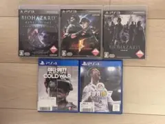 PS3 PS4 ソフト 5本セット バイオハザード FIFA COD