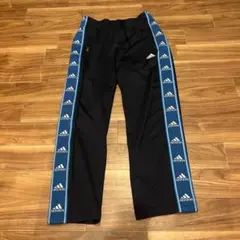 adidas アディダス トラックパンツ ジャージ ネイビー M サイドロゴ