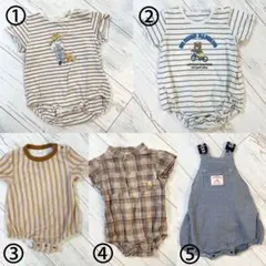 ベビー服 ロンパースセット 5点　バースデイ　しまむら　70-80