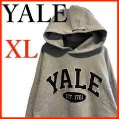 T4543★美品★韓国*YALE*Yale*ビッグロゴ*パーカー*メンズXL