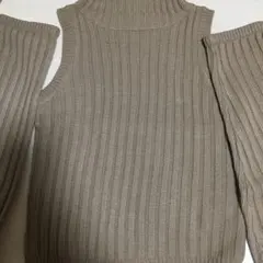 EGOIST アームウォーマー付アメスリニットトップス ベージュ