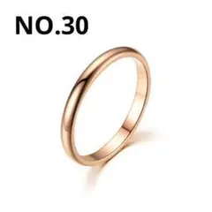 NO.30 指輪 幅2mm チタンリング シンプル　ピンクゴールド