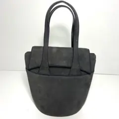 銀座かねまつ トートバッグ スエード×レザー コンビ 異素材 赤　中古　バッグ