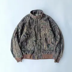 JeepSpirit 総柄 中綿ジャケット ブルゾン 花柄 カー柄オリーブM-L 