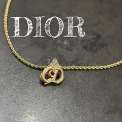 美品　christian dior ネックレス　ストーン　CDロゴ