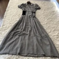 2/23迄 SNIDEL ウエストリブシアーワンピース