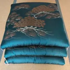 和風座布団 11枚セット グリーン 花柄 お盆 法事 来客用 - メルカリ