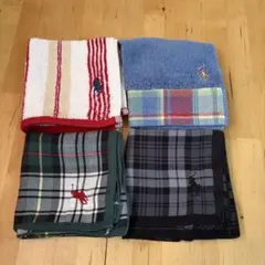 ポロ　ラルフローレン　ハンカチ　ハンドタオル 4枚　(b