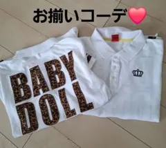 BABYDOLL 大人お揃い ポロシャツ 目立つ ヒョウ柄 2枚セット売りのサムネイル