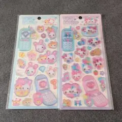 平成はっぴーフォン ステッカー ふわふわラビちゃん まじかるみゅーちゃん