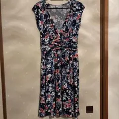 【最終SALE】EGERIE フラワープリント 半袖ワンピース