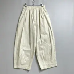 RUUBON リラックスバルーンチノパンツ ウエストゴム アイボリー　S