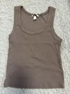 【2枚セット】H&M リブタンクトップ グレージュ Mサイズ などのサムネイル