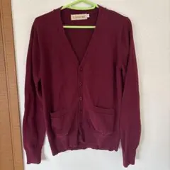 制服　ワインレッドカーディガン