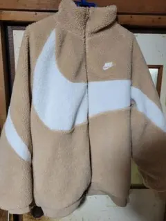 Nike フリース ジャケット XXL ベージュ/ホワイト
