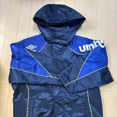 umbro フード付き　ベンチコート　青