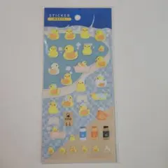 ステッカー ぷくぷく 銭湯あひる