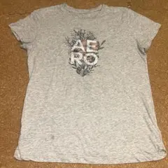 AEROPOSTALE XL花柄プリント 半袖Tシャツ グレーのサムネイル