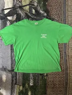 US古着 フルーツオブザルーム 企業Tシャツ お酒ロゴ アップル 緑　カットオフ