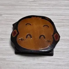 【昭和/平成レトロ】 猿の顔 コインケース コインパース 小銭入れ 黒 茶