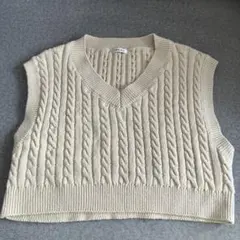 INGNI ニットベスト　ベージュ