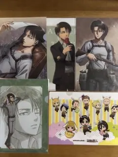 進撃の巨人 リヴァイ クリアファイル 5枚セット