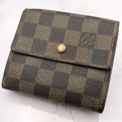 ルイ・ヴィトン ポルト カルト クレディ 長財布ダミエ エベヌ ブラウン