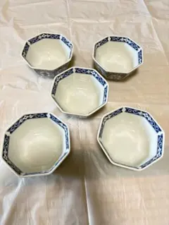 染付 八角小鉢 5客セット 和食器