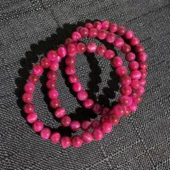 ピンクタイガーアイのブレスレット3本セット