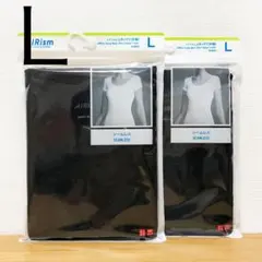 ２枚　エアリズム　UネックT シームレス 半袖　黒 ブラック　L　ユニクロ