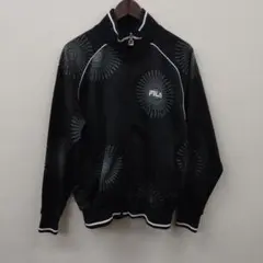 (12) FILA ブラック ジップアップジャケット M