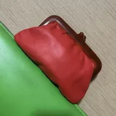 昭和レトロ がま口 赤いミニポーチ ヴィンテージ 古着
